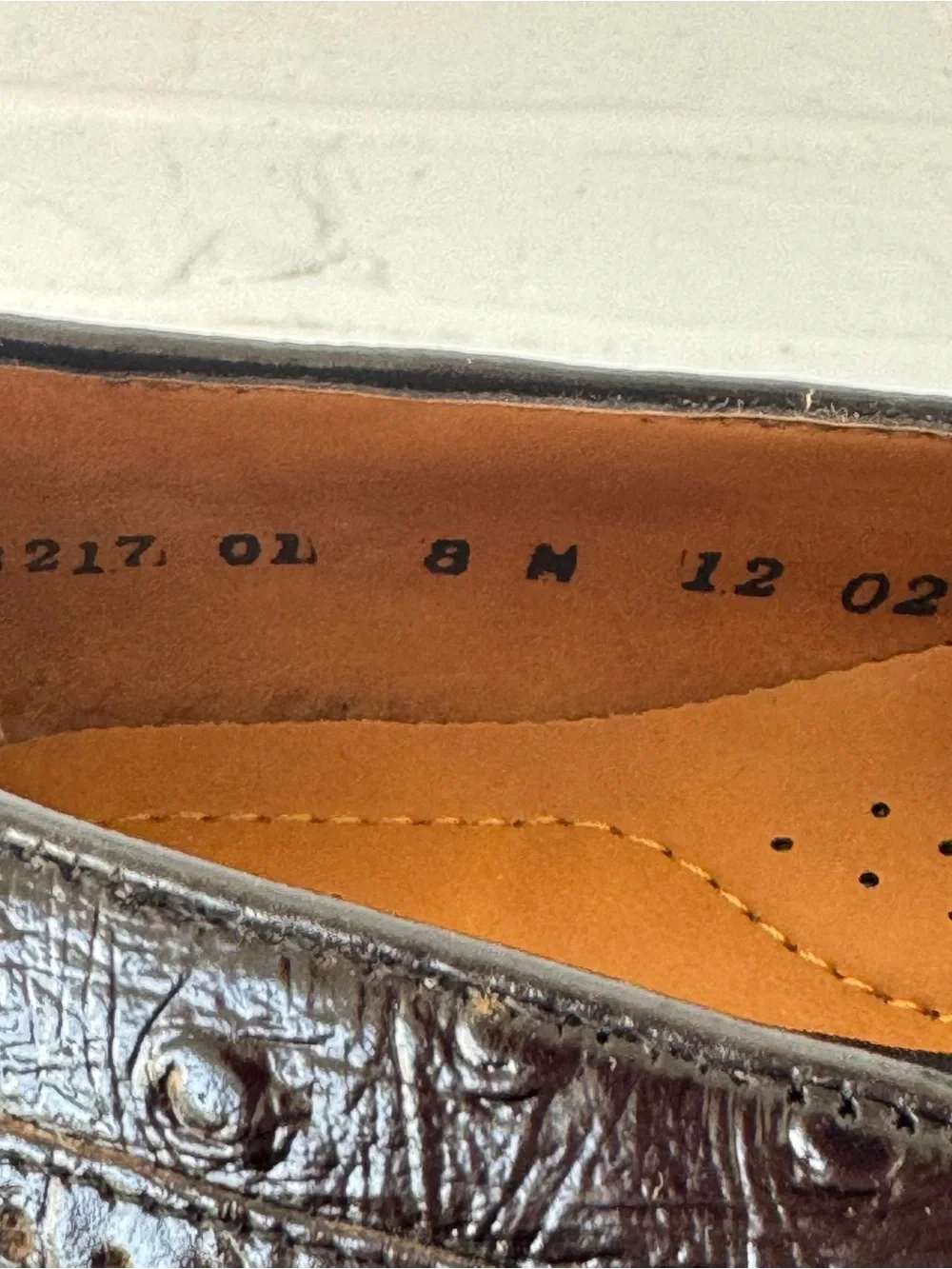 Stacy Adams Alligator Print Square Toe Loafers Men's 8